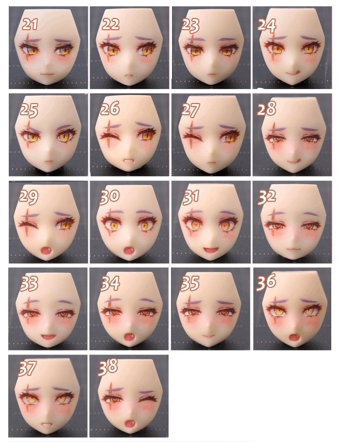 【皇巫 スサノヲ 蒼炎】メガミデバイス フェイスパーツ 完成品