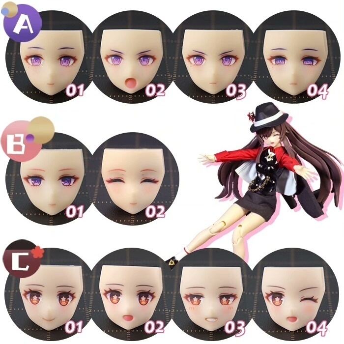 【雷電将軍・八重神子・胡桃】メガミデバイス フェイスパーツ 完成品