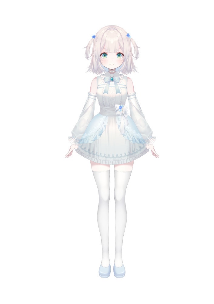 Vtuber Live2D【汎用モデル/量販モデル】白い少女ちゃん