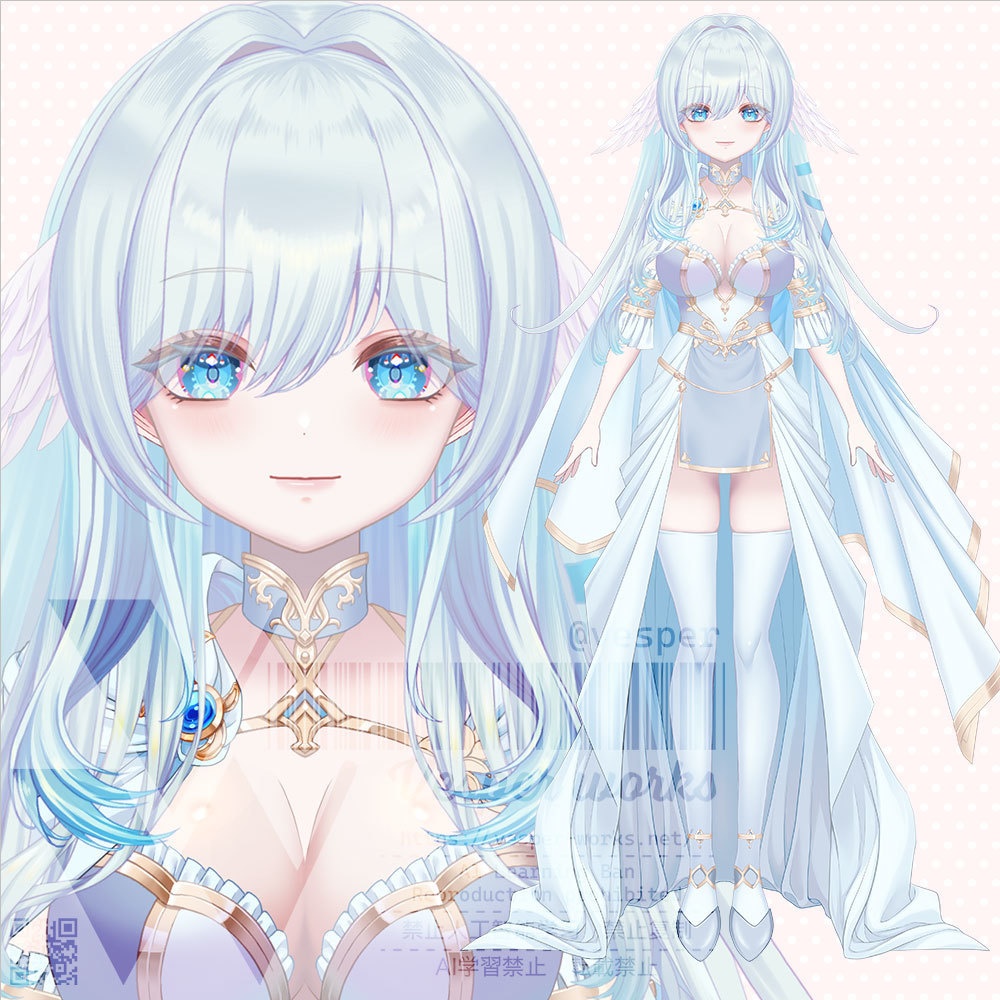 Vtuber Live2D【汎用モデル】ネモフィラブルーガール【量販モデル】VtubeStudio