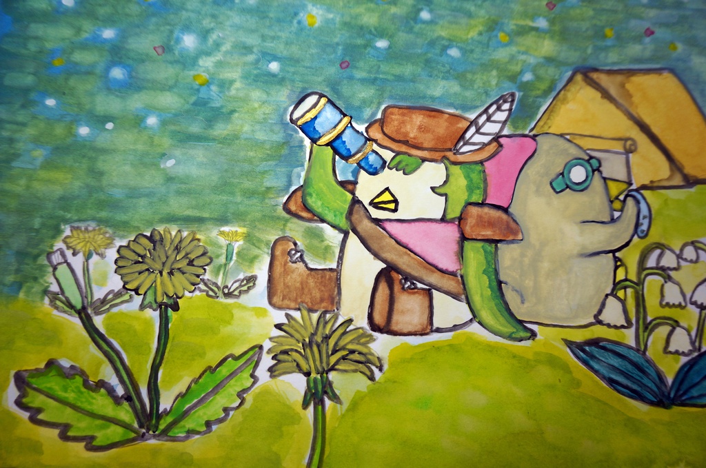 オルセとヨルバ、星空トートバッグ