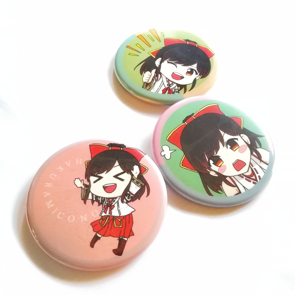 みことさん 缶バッチ みこのさん缶バッジ6つセット - たぶんここがみこのの神社 - BOOTH