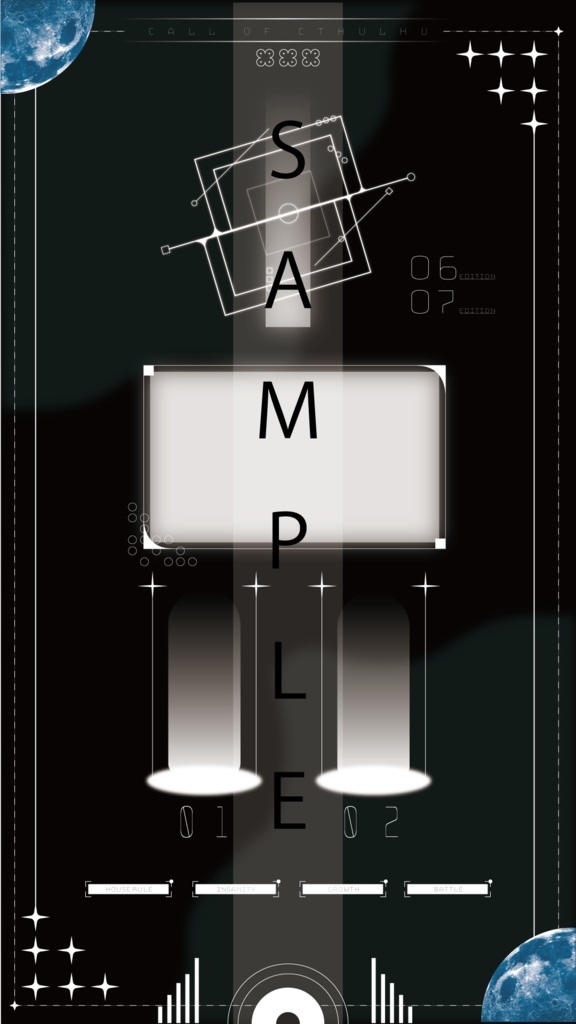 【ココフォリア素材】一枚貼れば完成する宇宙っぽいCOC部屋素材『バラ素材あり』