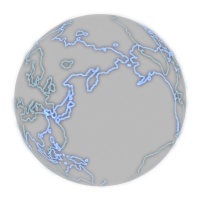 【APNG無料素材】回るデジタルチックな地球