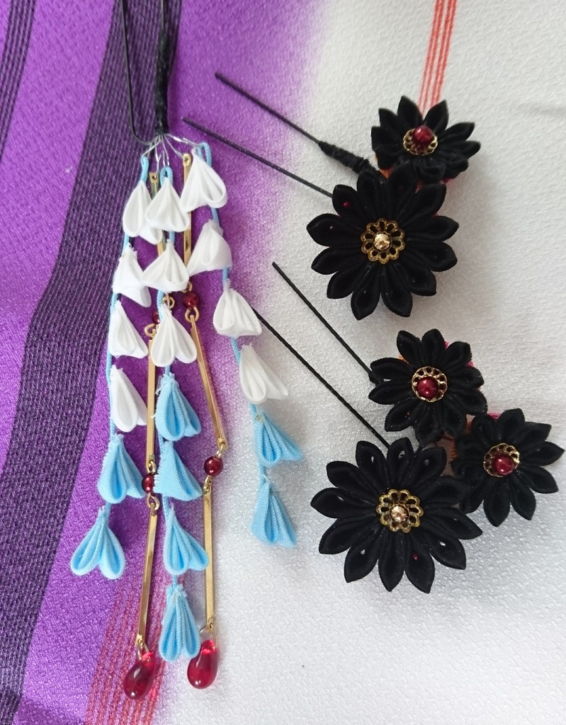 【和泉守モデル】つまみ細工ヘアアクセサリー