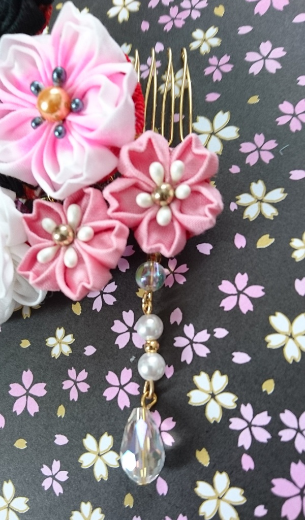 【物吉モデル】つまみ細工 コーム