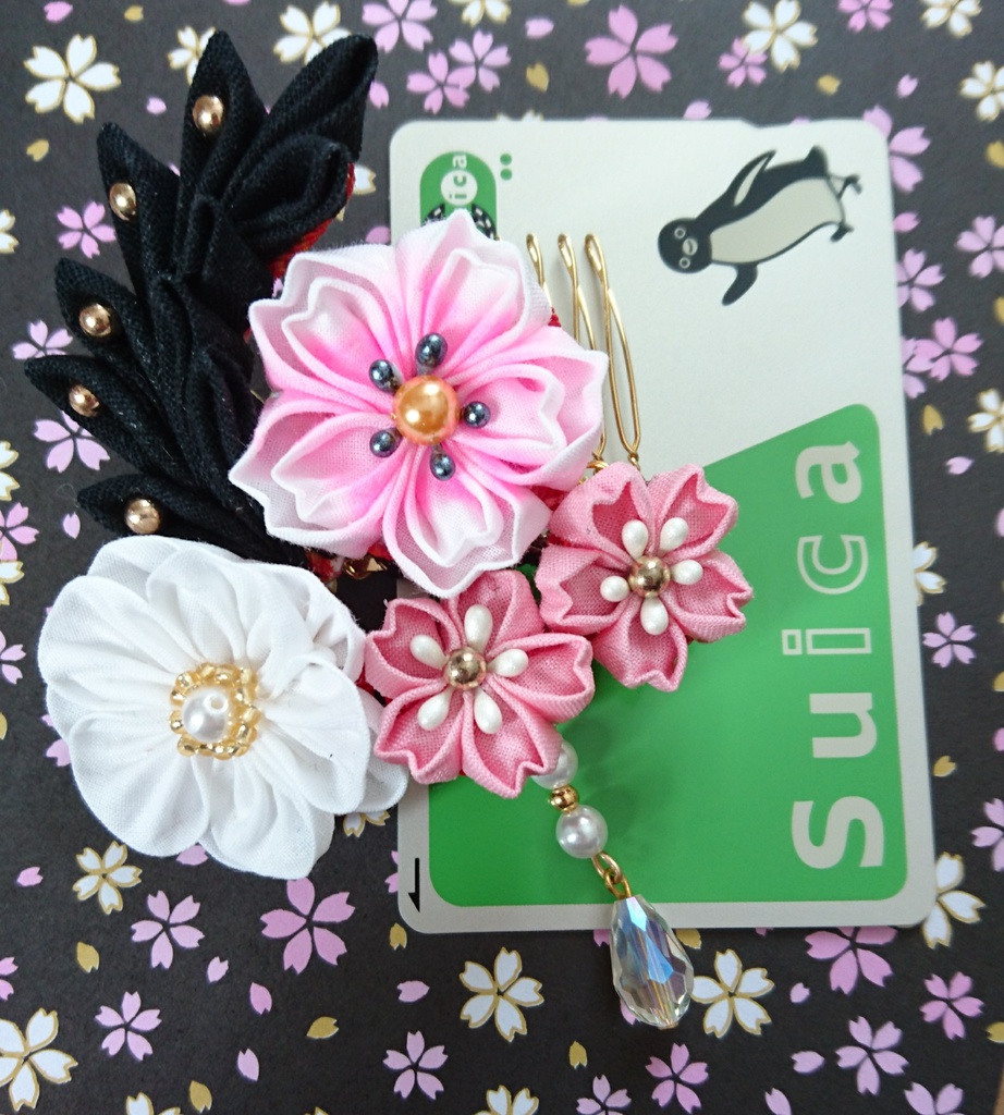 【物吉モデル】つまみ細工 コーム