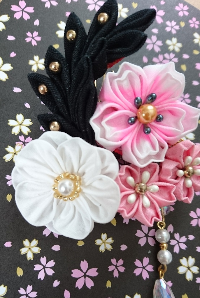 【物吉モデル】つまみ細工 コーム