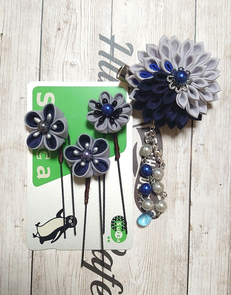 【山姥切長義】つまみ細工ヘアアクセサリー