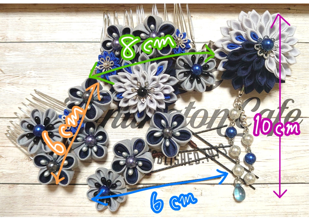 【山姥切長義】つまみ細工ヘアアクセサリー