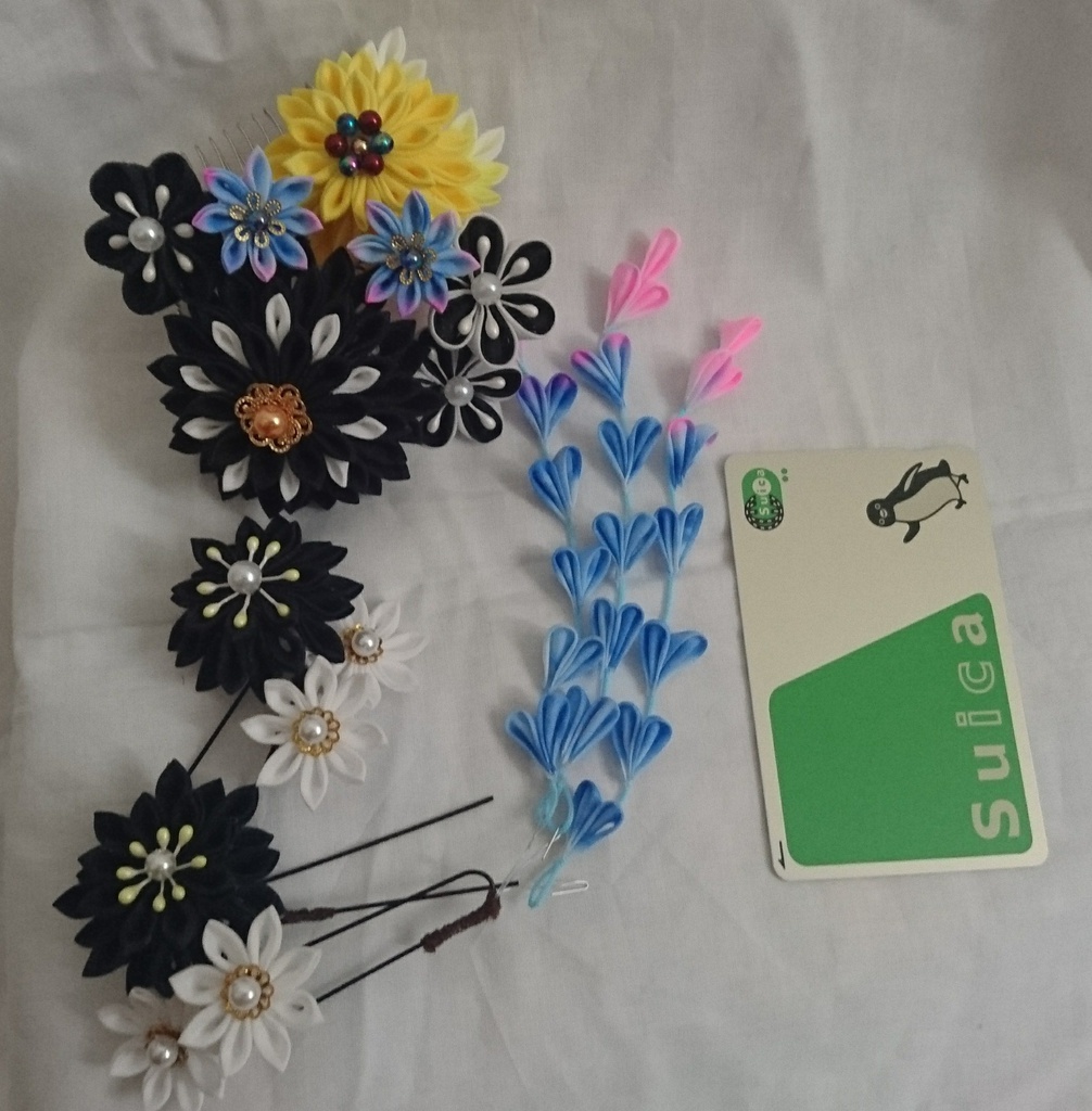 【極鳴狐】つまみ細工コーム