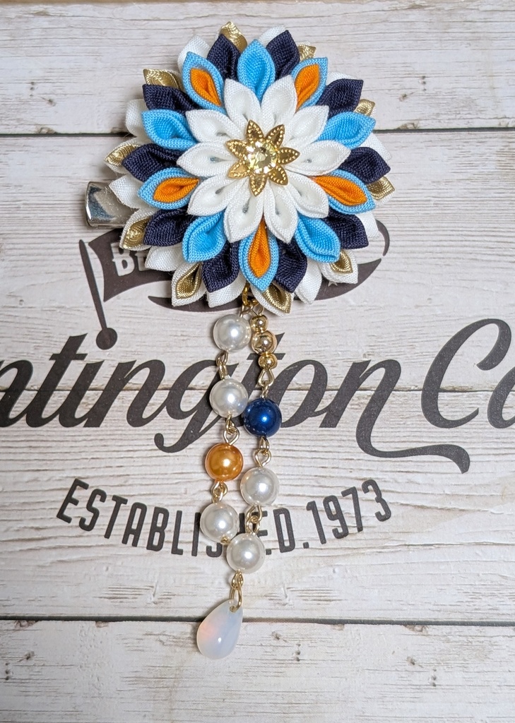 【夜半組】つまみ細工2wayピン