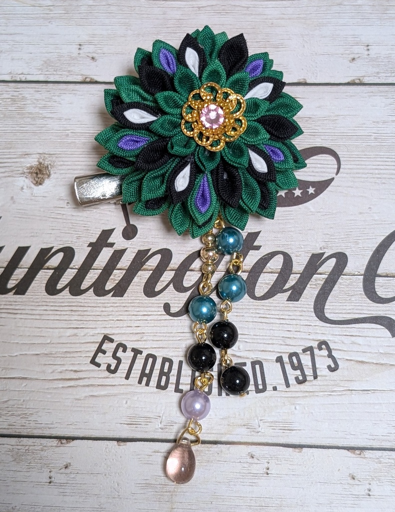 【夜半組】つまみ細工2wayピン