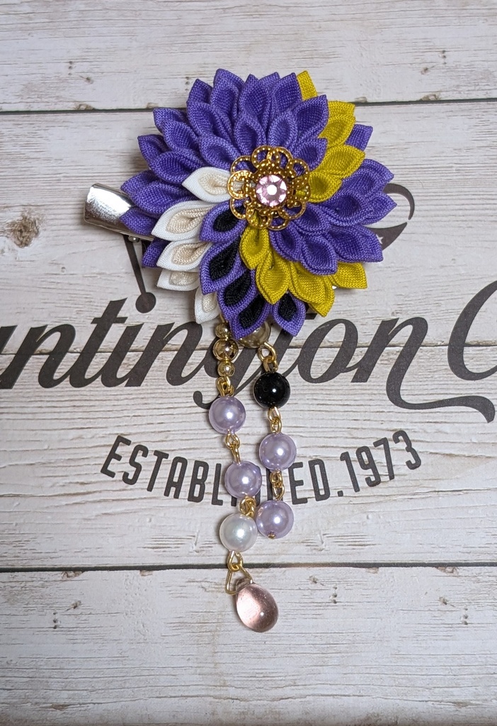 【夜半組】つまみ細工2wayピン