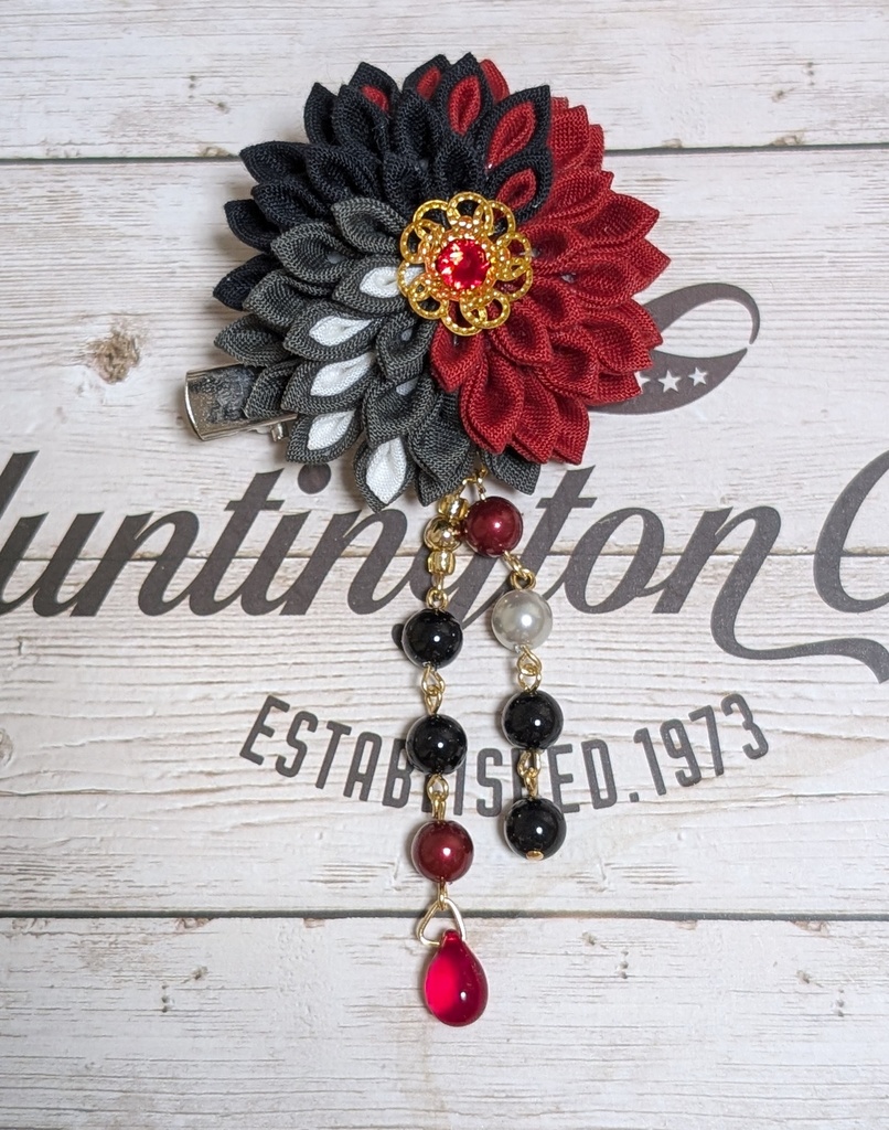 【夜半組】つまみ細工2wayピン