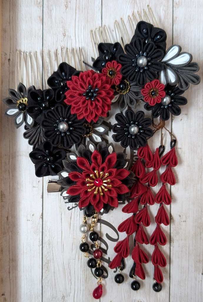 【後家兼光モデル】つまみ細工コームセット