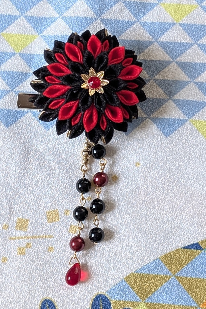 【加州】つまみ細工 2wayクリップピン