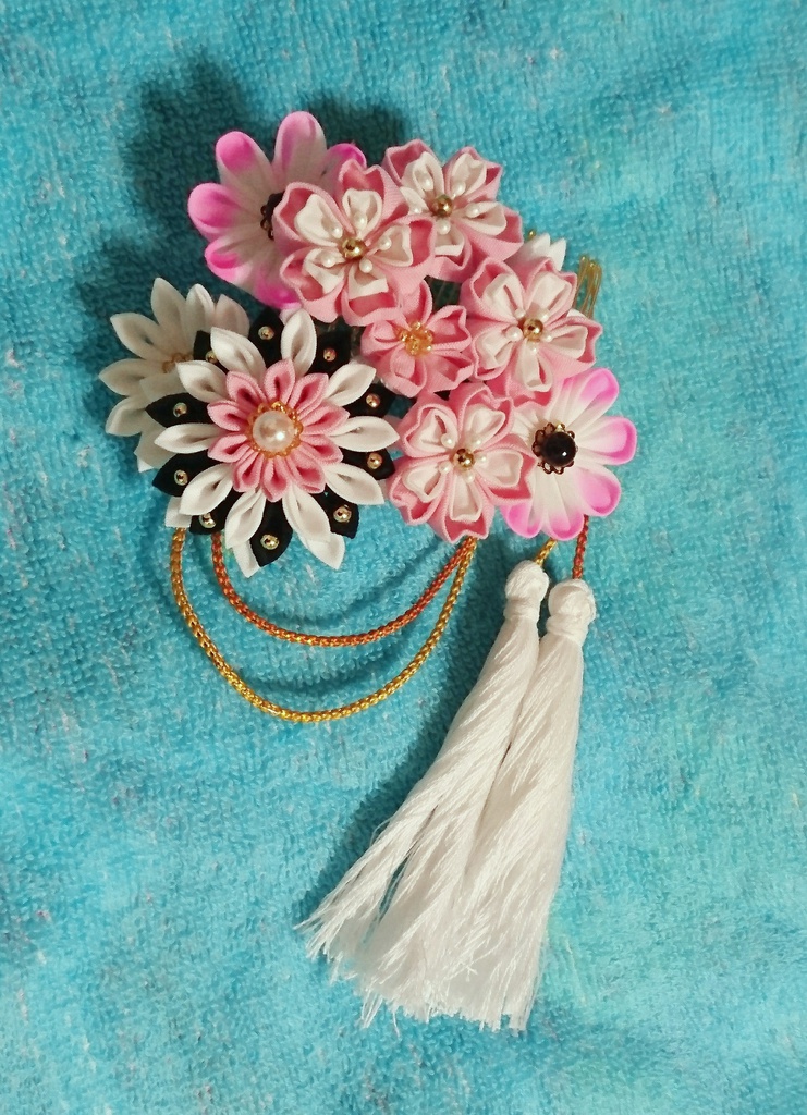 【物吉モデル】つまみ細工コーム