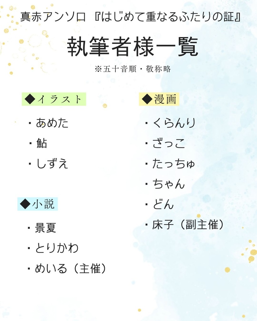 【全年齢】はじめて重なるふたりの証【真赤アンソロジー】