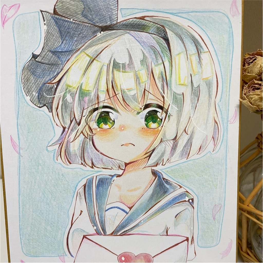 妖夢 魂魄妖夢 コピック イラスト 手描きイラスト 色紙