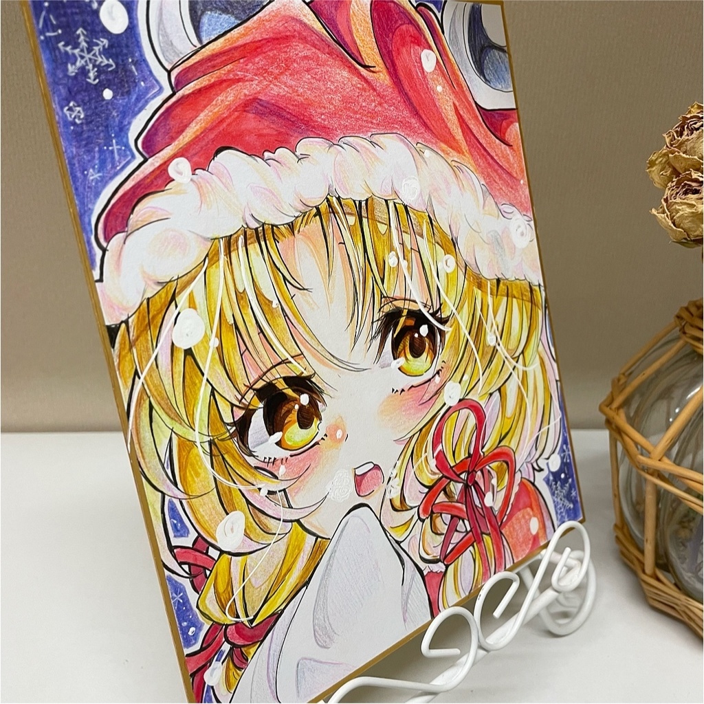 洩矢諏訪子 イラスト 諏訪子様 クリスマス 色紙