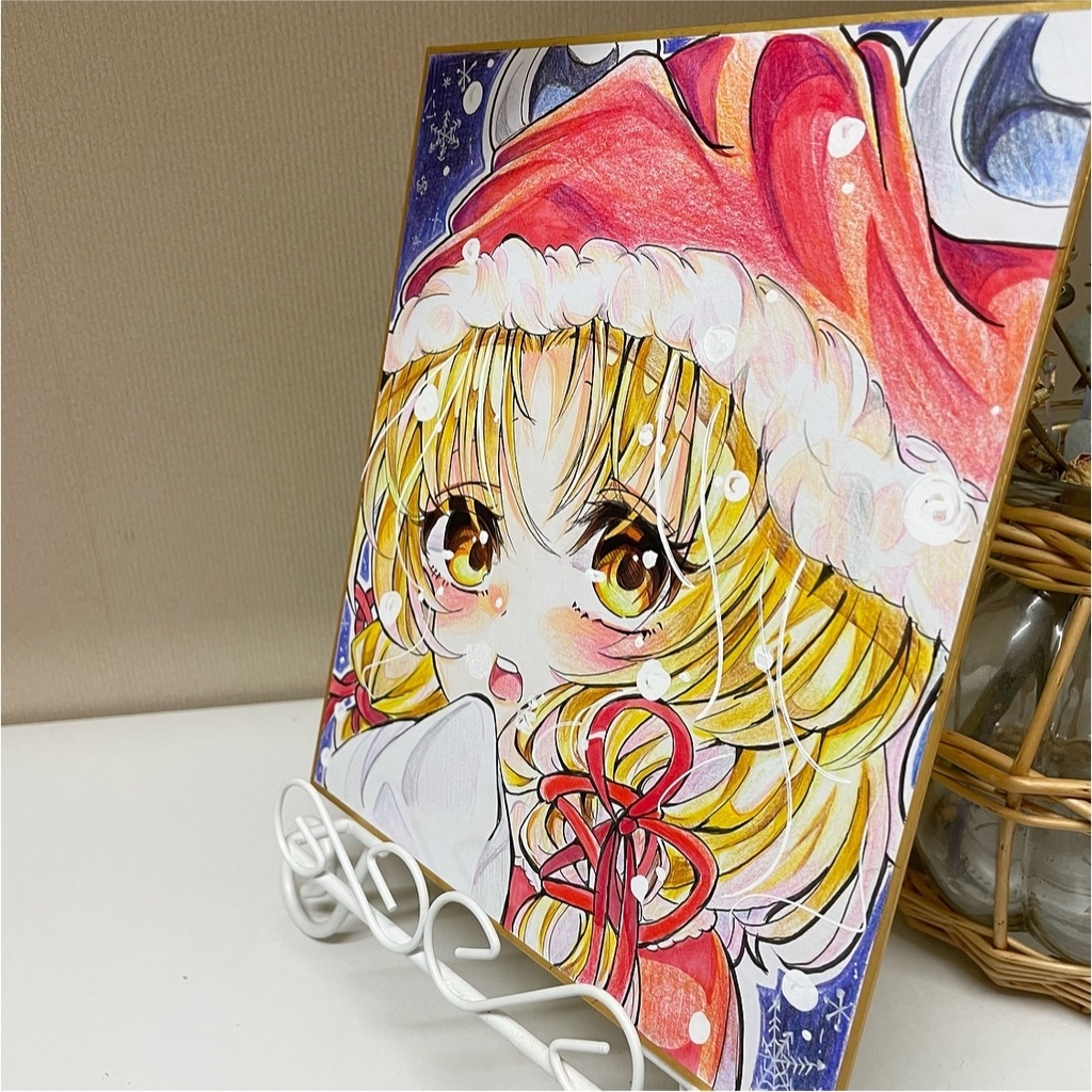 洩矢諏訪子 イラスト 諏訪子様 クリスマス 色紙