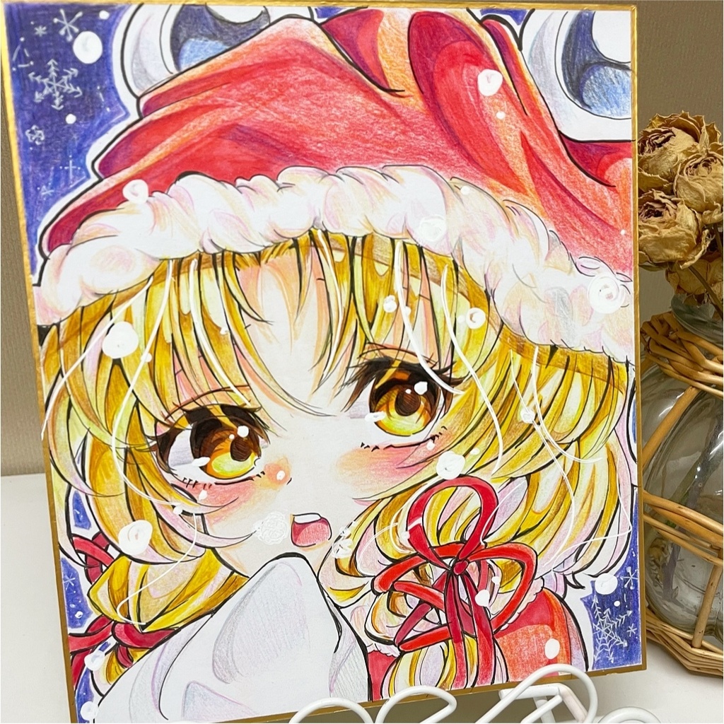 洩矢諏訪子 イラスト 諏訪子様 クリスマス 色紙