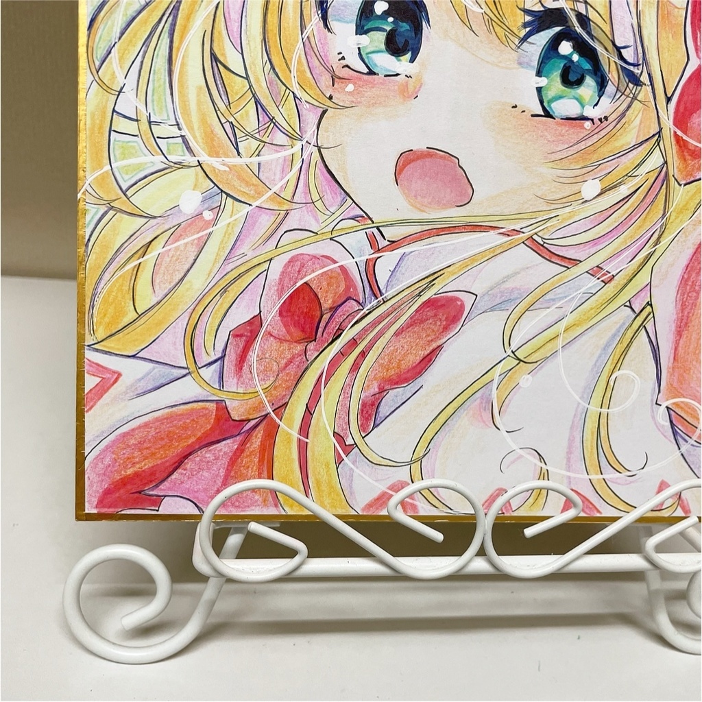 リリーホワイト イラスト 手描きイラスト 色紙