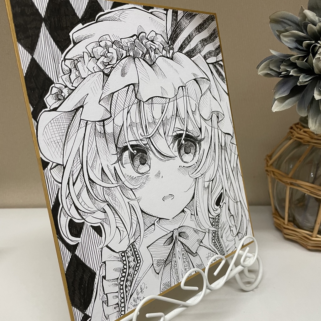 フランドール イラスト モノクロ 白黒 色紙 フランドール・スカーレット フラン 東方