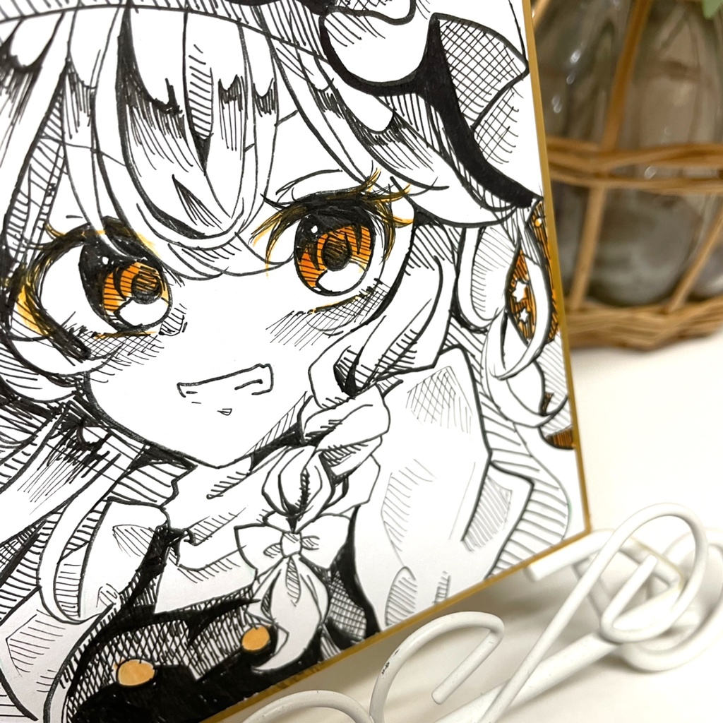 霧雨魔理沙 魔理沙 イラスト ミニ色紙 原画