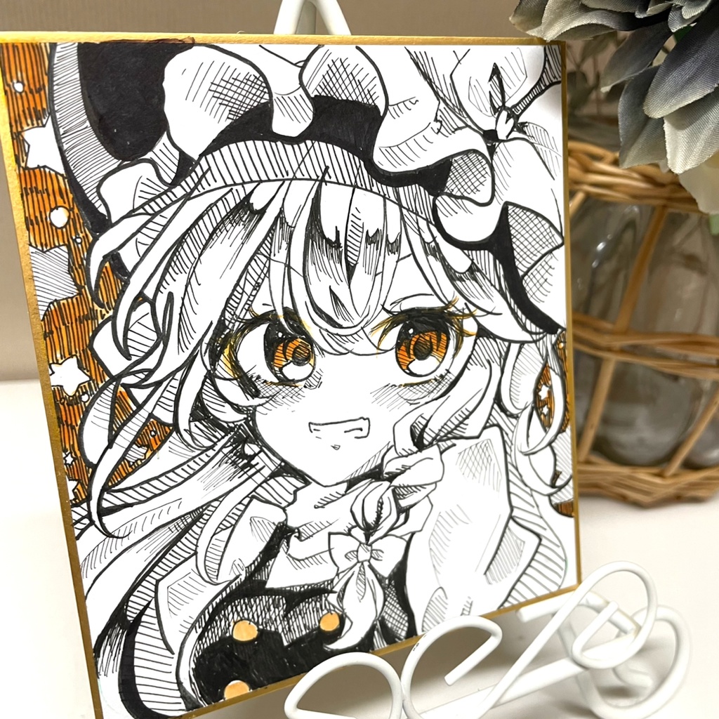 霧雨魔理沙 魔理沙 イラスト ミニ色紙 原画