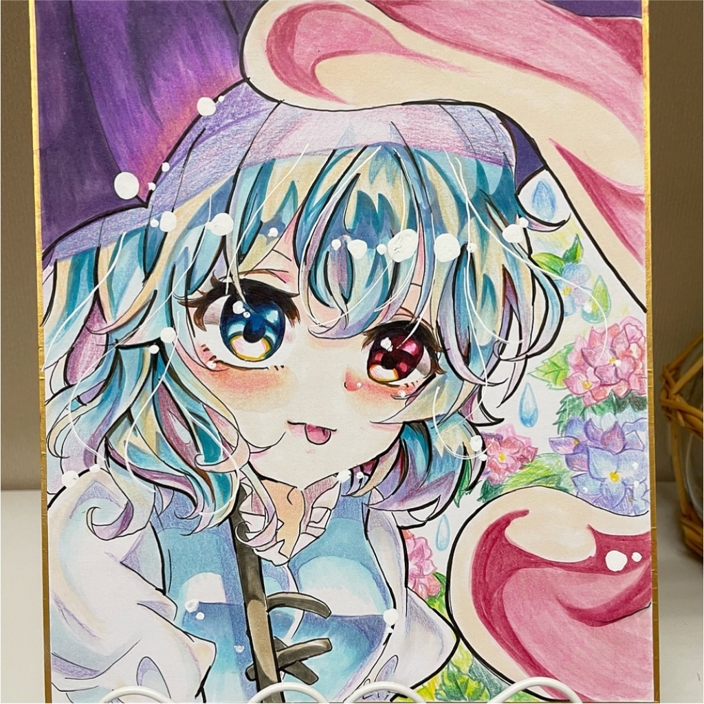 「おどろいた?」 小傘 イラスト 多々良小傘 色紙