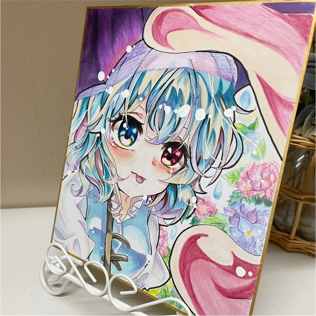 「おどろいた?」 小傘 イラスト 多々良小傘 色紙