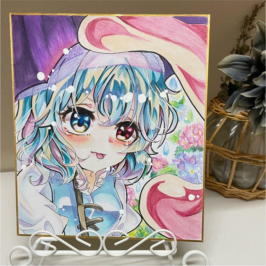 「おどろいた?」 小傘 イラスト 多々良小傘 色紙