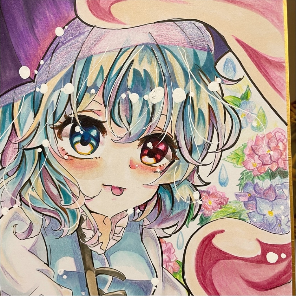 「おどろいた?」 小傘 イラスト 多々良小傘 色紙