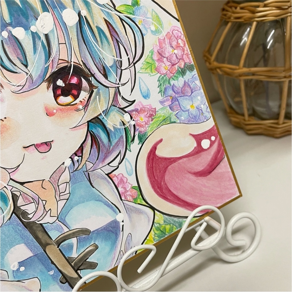 「おどろいた?」 小傘 イラスト 多々良小傘 色紙