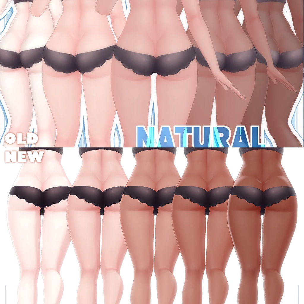 「Selestia セレスティア」 ~ Natural Skin 肌の質感 + Tanlines 日焼け跡 v1.1