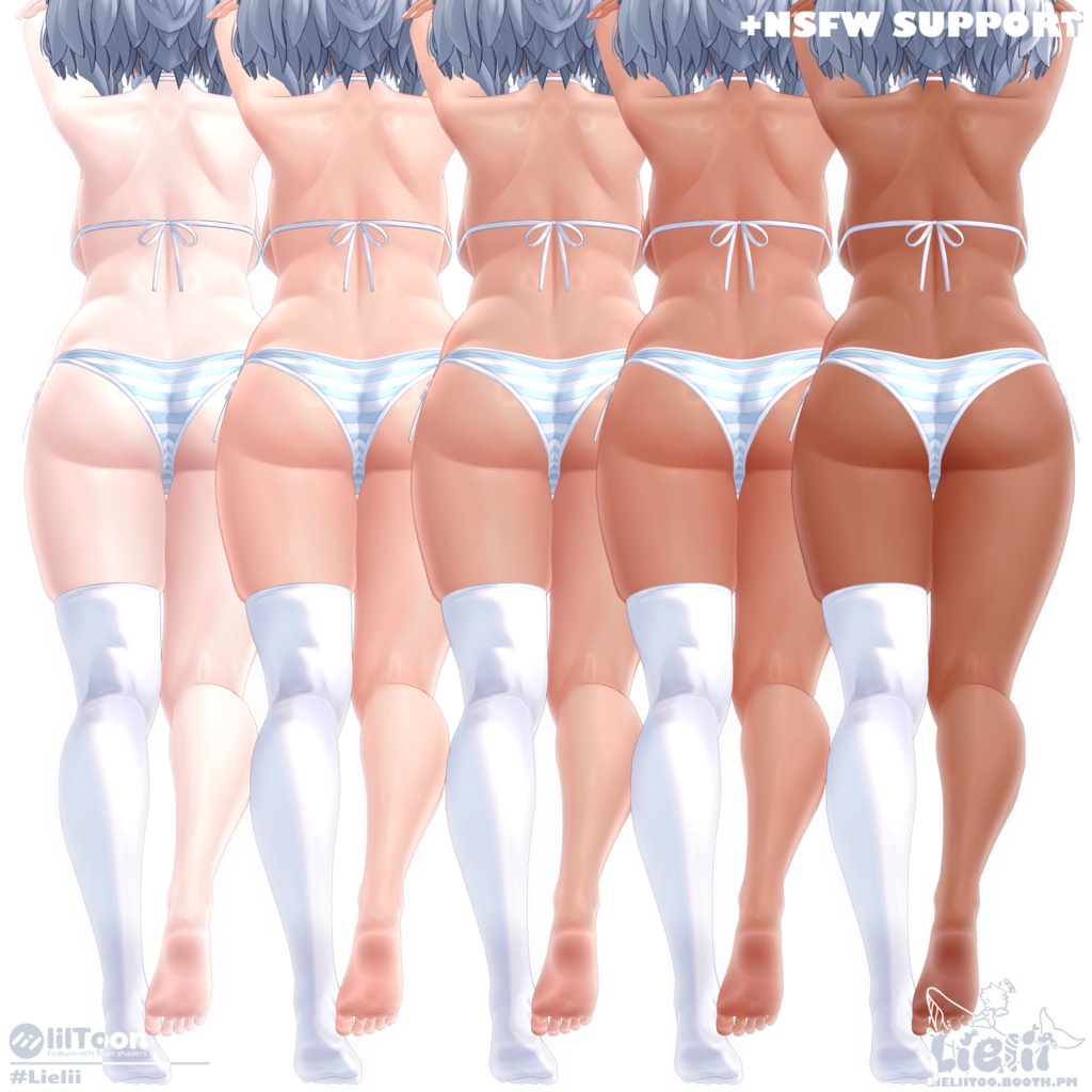 『Kumaly クマリ』 ~ Skintones 肌の色 + Tanlines 日焼け跡 + Aesthetic hue