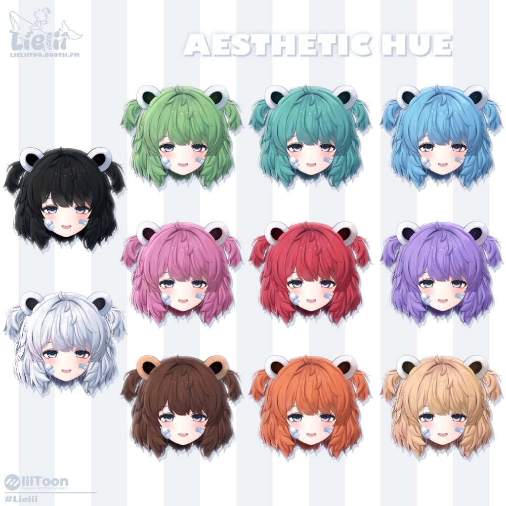 『Kumaly クマリ』 ~ Skintones 肌の色 + Tanlines 日焼け跡 + Aesthetic hue