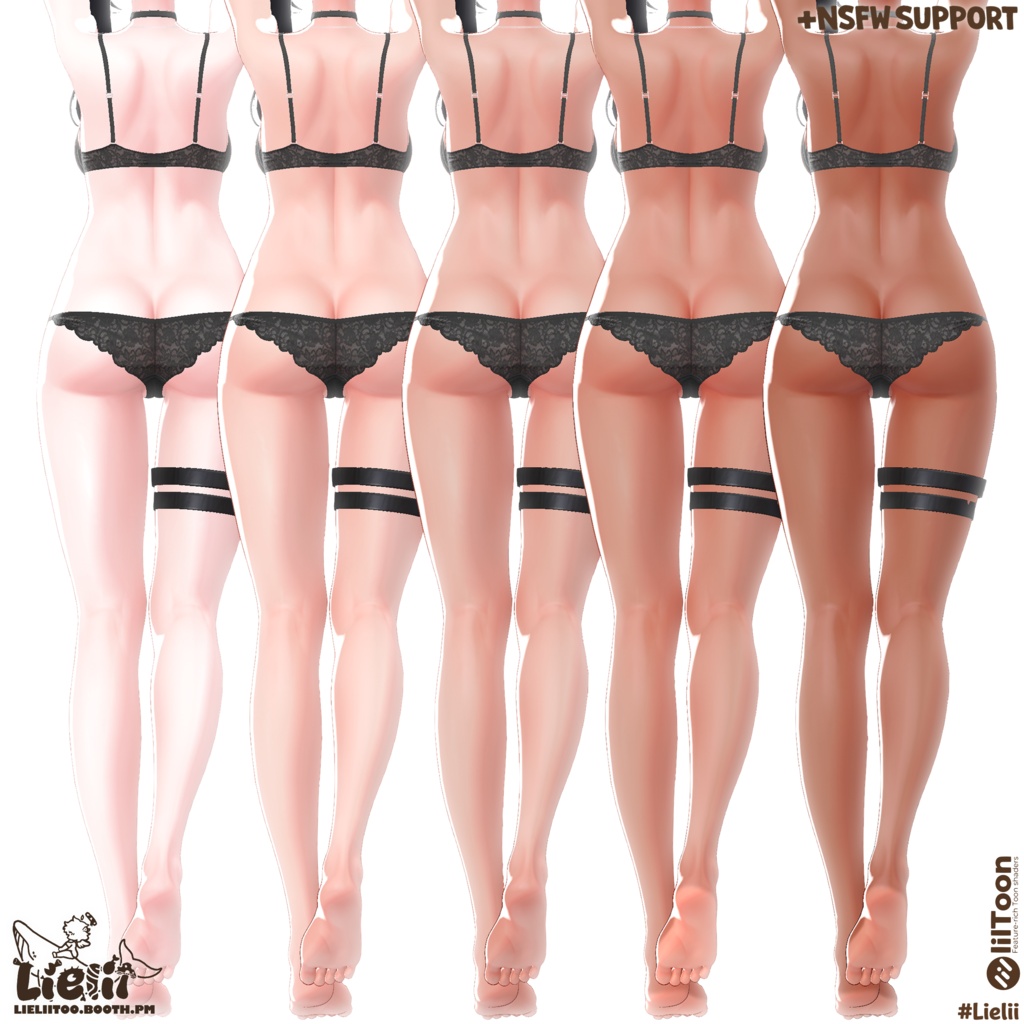 【海咲Misaki】 Skintones 肌の色 + Tanlines 日焼け跡 + Aesthetic hue