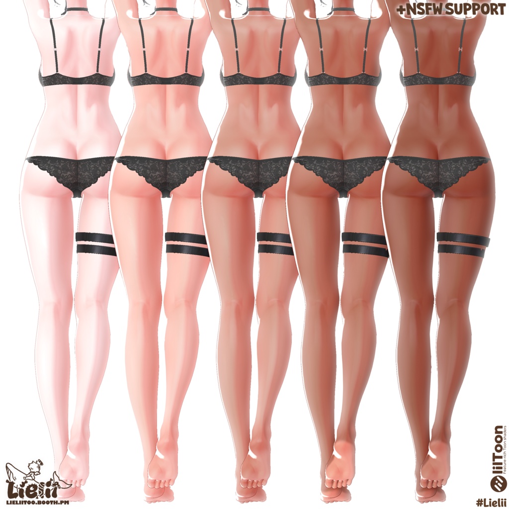 【📢V1.1】【海咲Misaki】 Skintones 肌の色 + Tanlines 日焼け跡 + Aesthetic hue