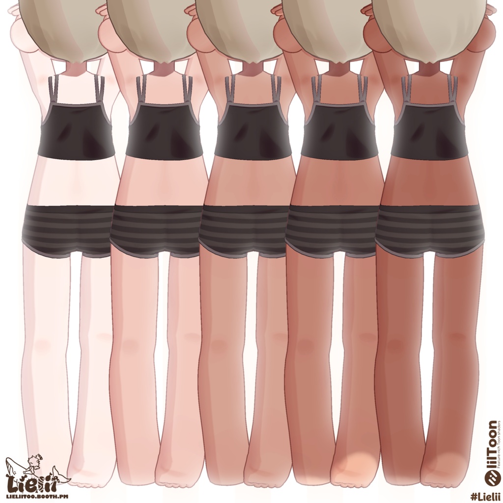 【V2】 【Kipfel キプフェル】 Skintones 肌の色 + Tanlines 日焼け跡 + Aesthetic hue