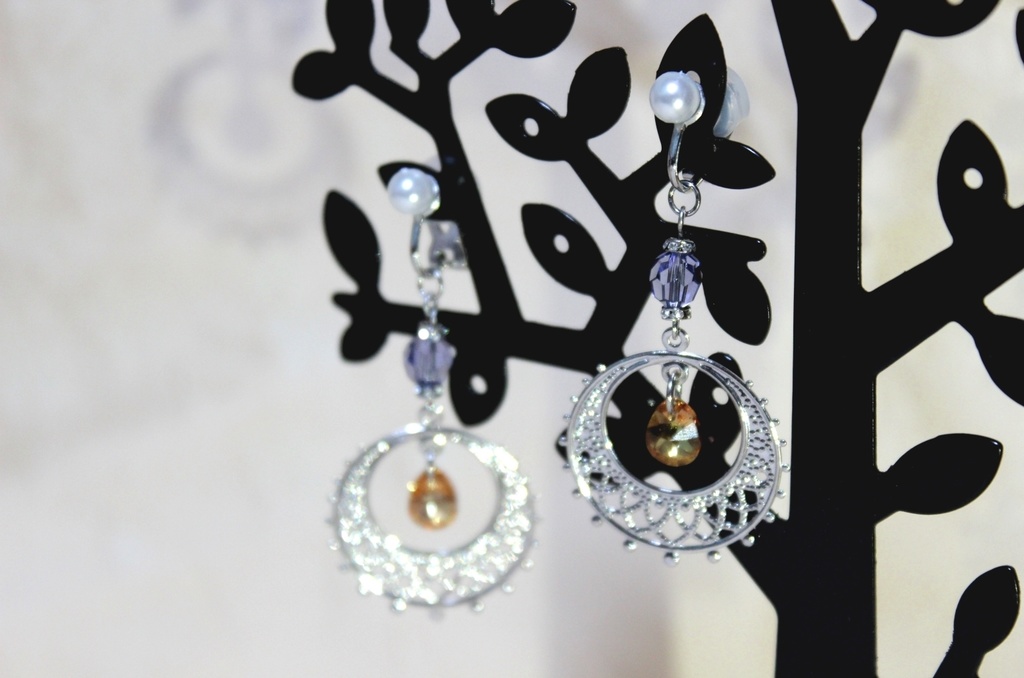 【ビーズアクセサリー】ピアス、イヤリング