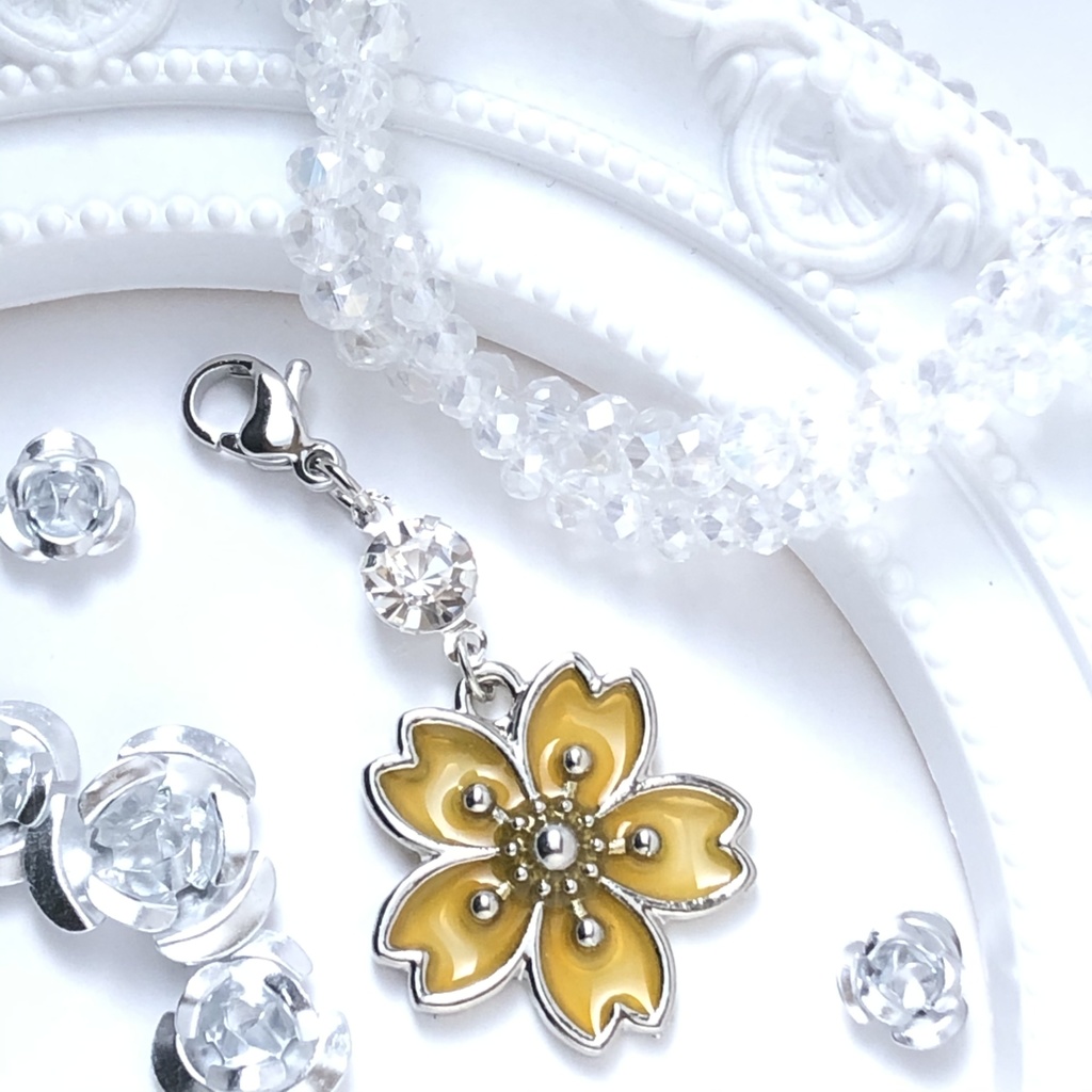 【全8色】硝子と桜マスクチャーム