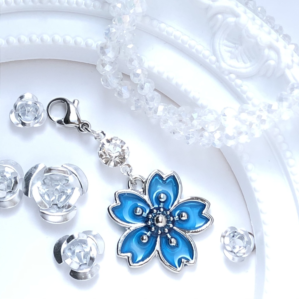 【全8色】硝子と桜マスクチャーム