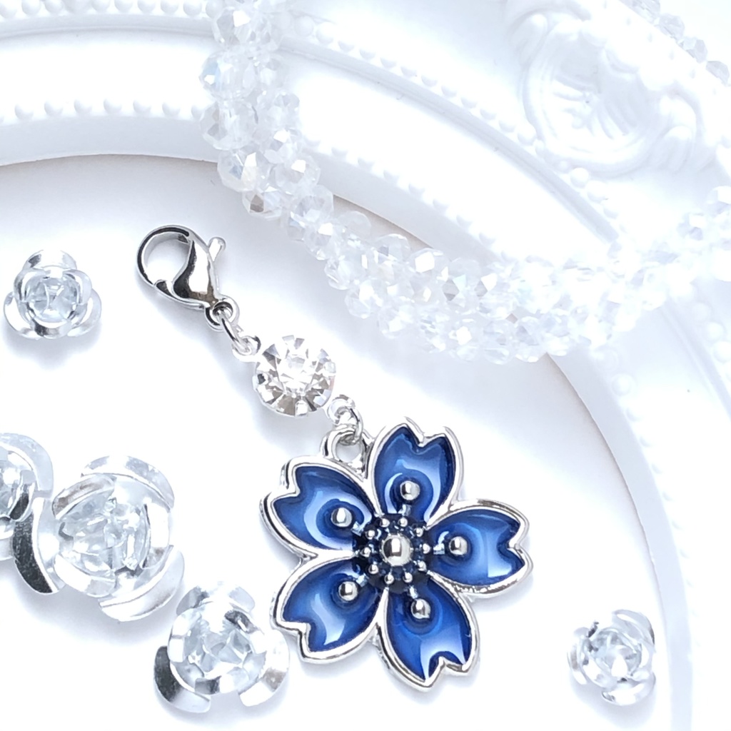 【全8色】硝子と桜マスクチャーム