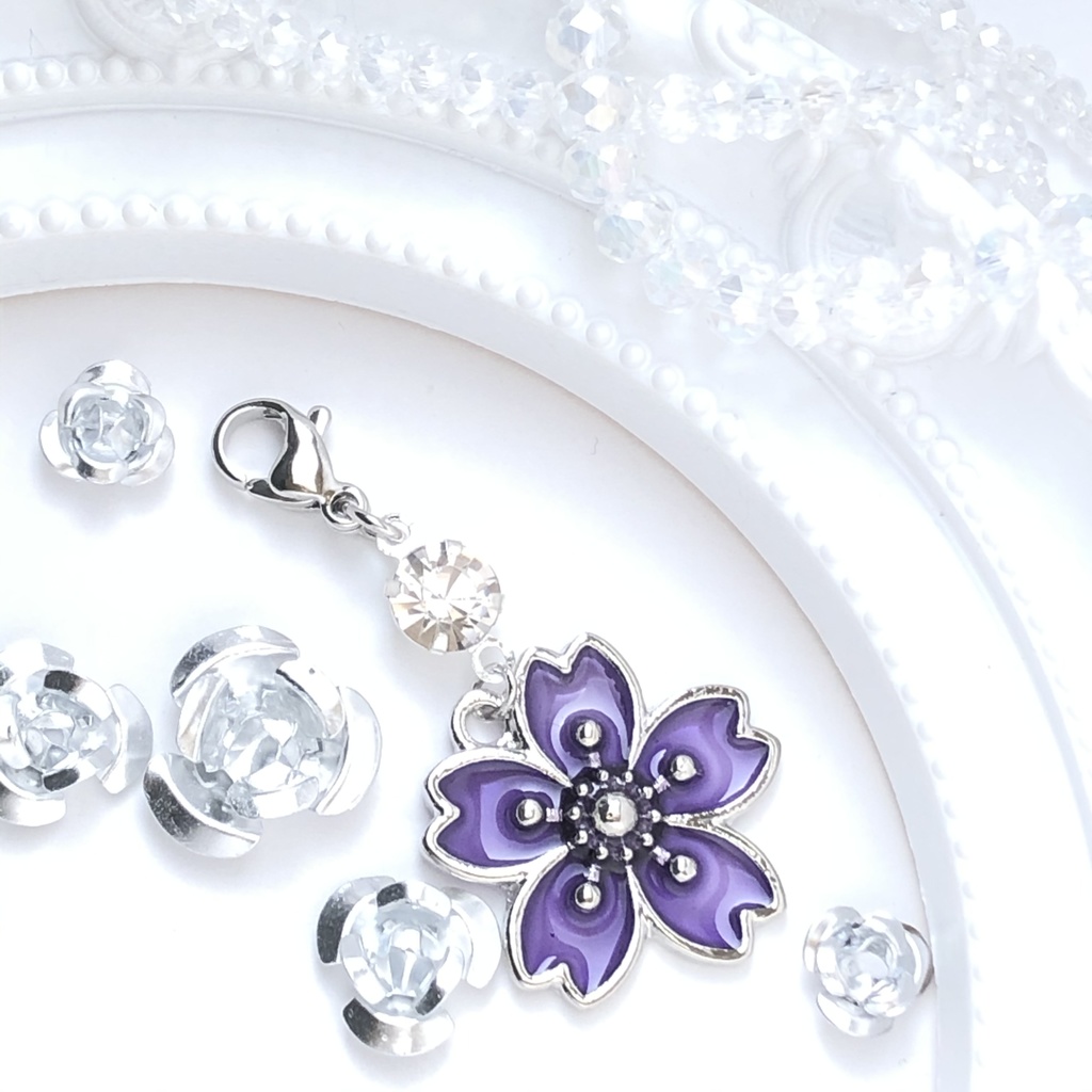 【全8色】硝子と桜マスクチャーム