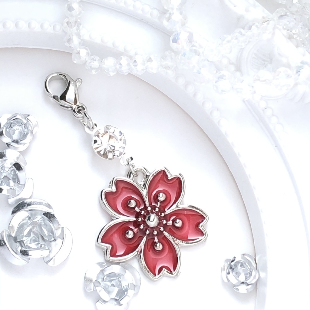 【全8色】硝子と桜マスクチャーム