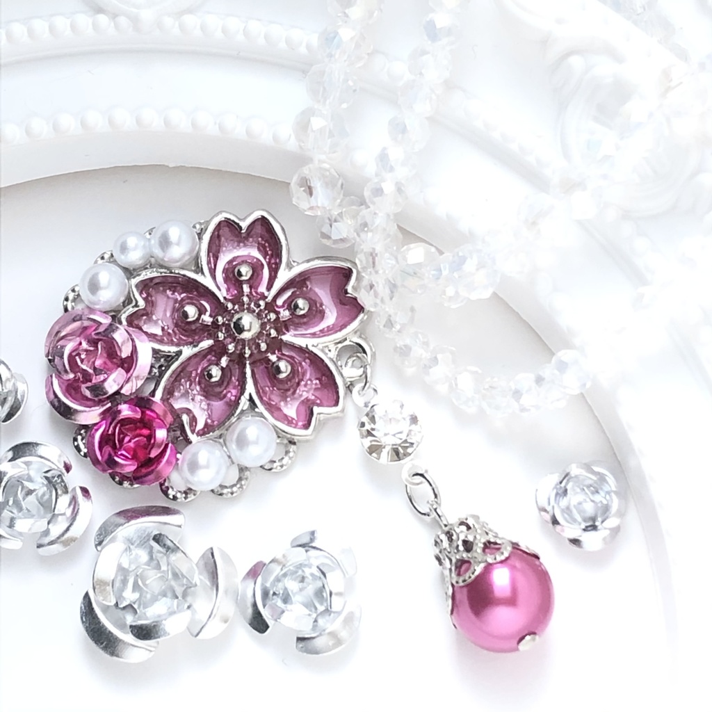 恋い焦がれた桜の桃色ポニーフック