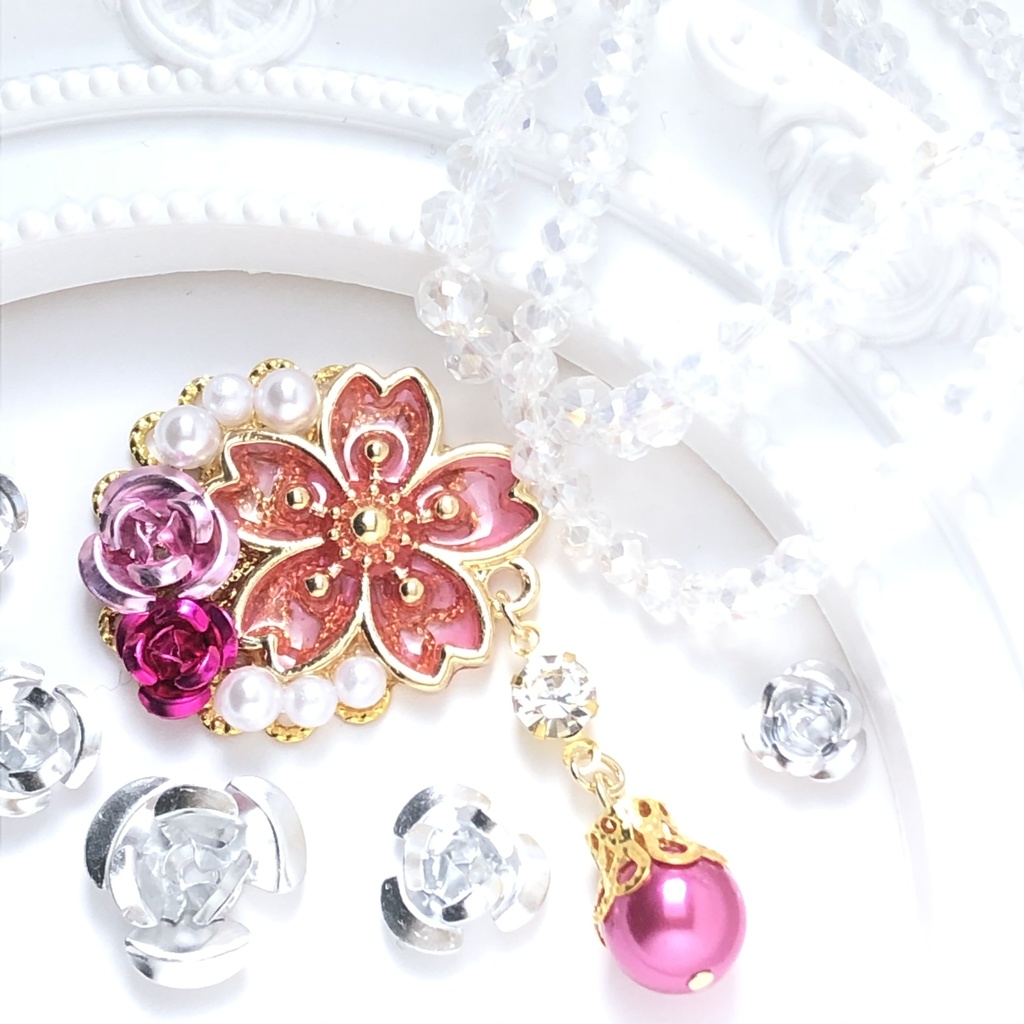 恋い焦がれた桜の桃色ポニーフック